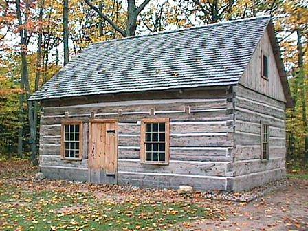 One story, one room chink log cabin - The Hessler Log Cabin