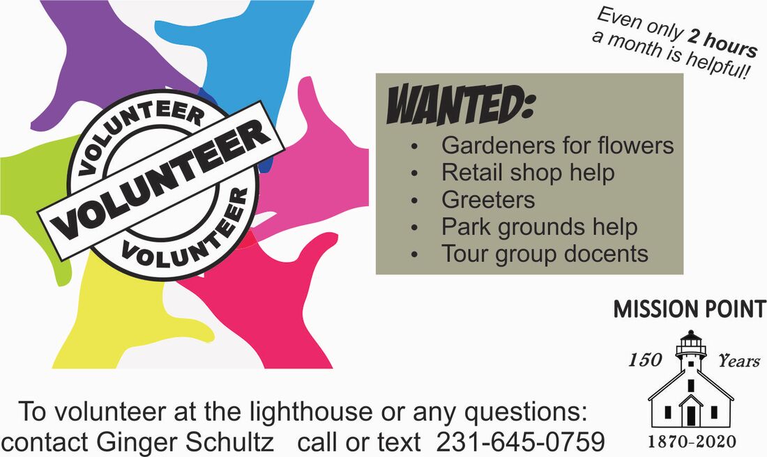 advertisement for volunteers to work at the lighthouse